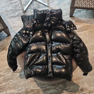 SAM. Shiny Black Kids Puffer Jacket UNISEX
